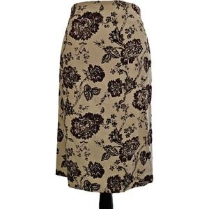 Vtg 90s Courtenay Purple & Brown Floral Skirt Sz 12 Dark Cottagecore Whimsigoth